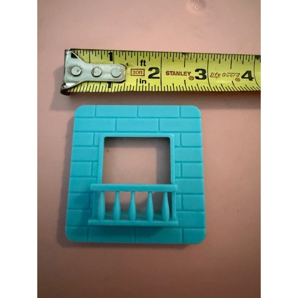 Vintage Barbie‎ Dream House Replacement Window Frame Balcony Teal Blue Plastic